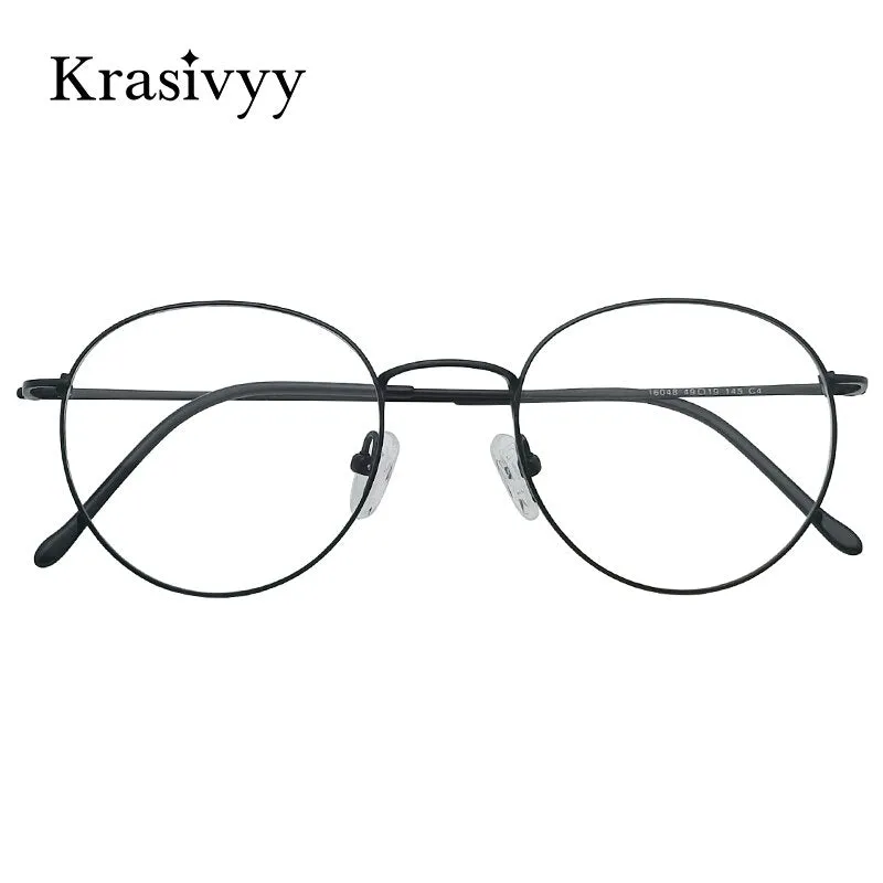 Krasivyy Women's Full Rim Round Titanium Eyeglasses Kr8406