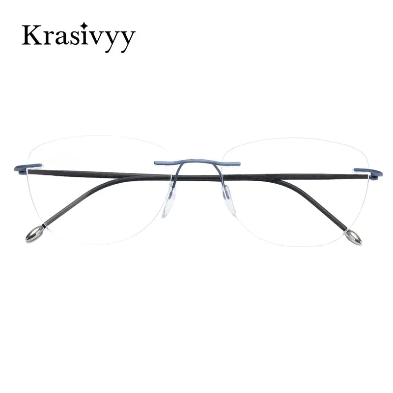 Krasivyy Women's Rimless Square Screwless Titanium Eyeglasses Kr16019