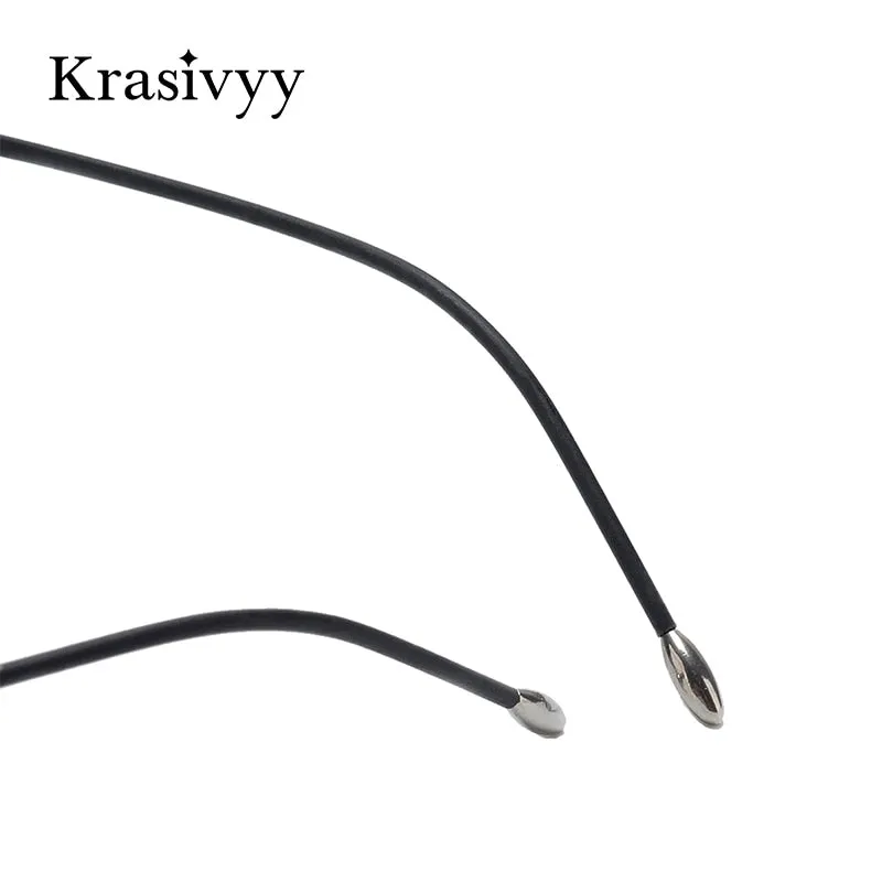 Krasivyy Women's Rimless Square Screwless Titanium Eyeglasses Kr16019