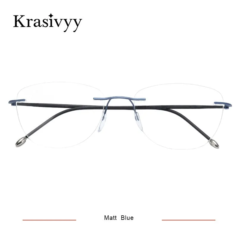 Krasivyy Women's Rimless Square Screwless Titanium Eyeglasses Kr16019