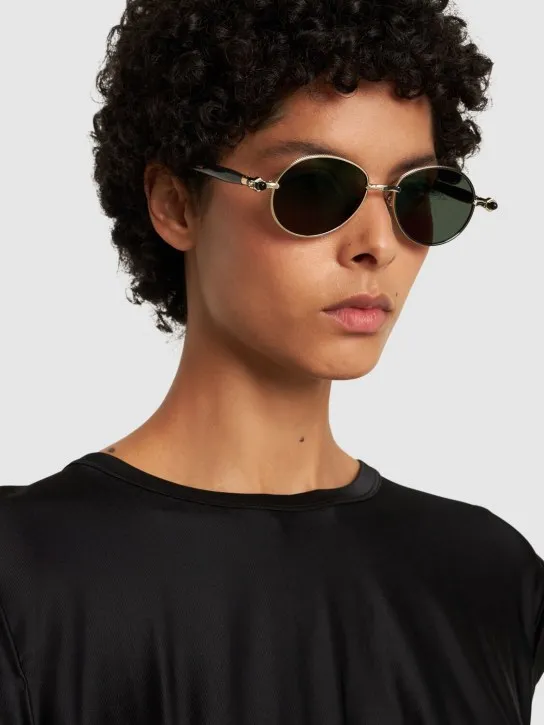 Kuboraum Berlin   P72 Metal &amp; acetate round sunglasses 