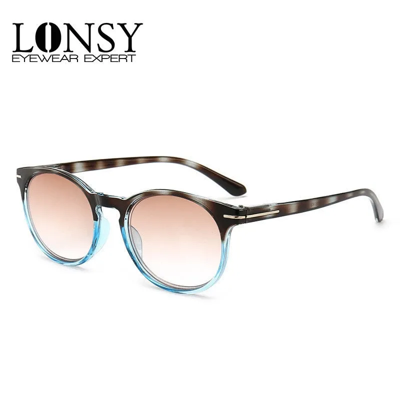 Lonsy Unisex Full Rim Round Polycarbonate Reading Glasses 1845