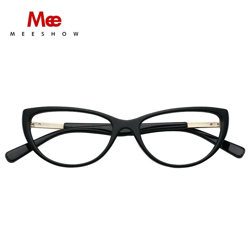 Meeshow Women's Eyeglasses Acetate Cat Eye Alloy 1807