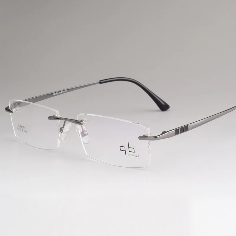 Men's Rimless Alloy Frame Eyeglasses Ztq2619