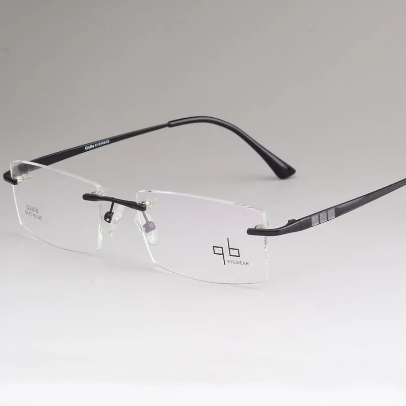 Men's Rimless Alloy Frame Eyeglasses Ztq2619