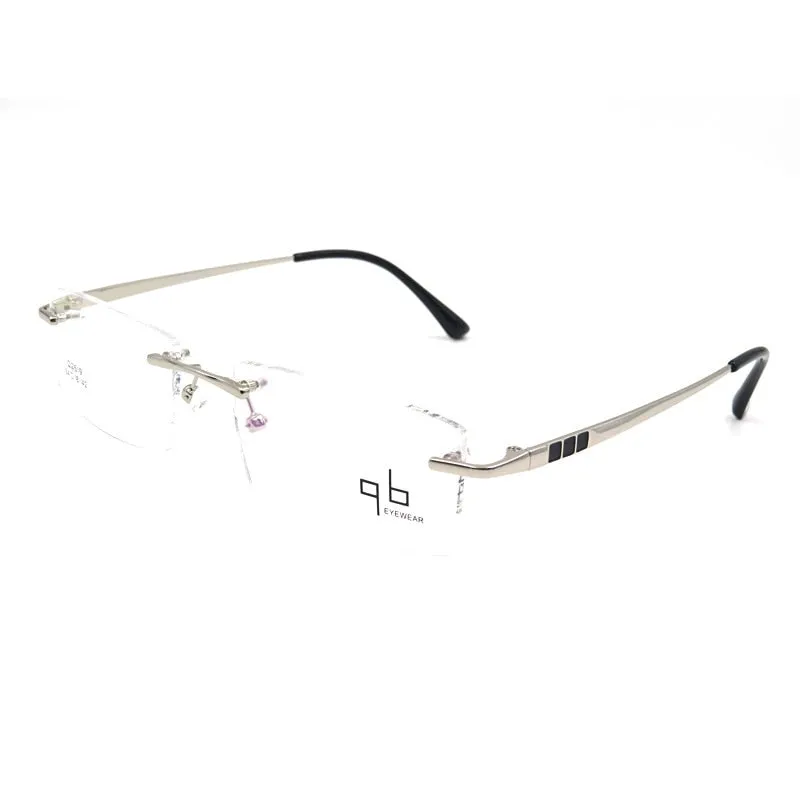 Men's Rimless Alloy Frame Eyeglasses Ztq2619