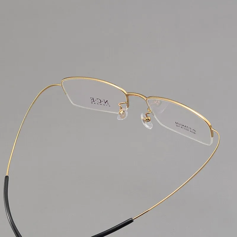 Men's Semi Rim Titanium Eyeglasses Sc18024