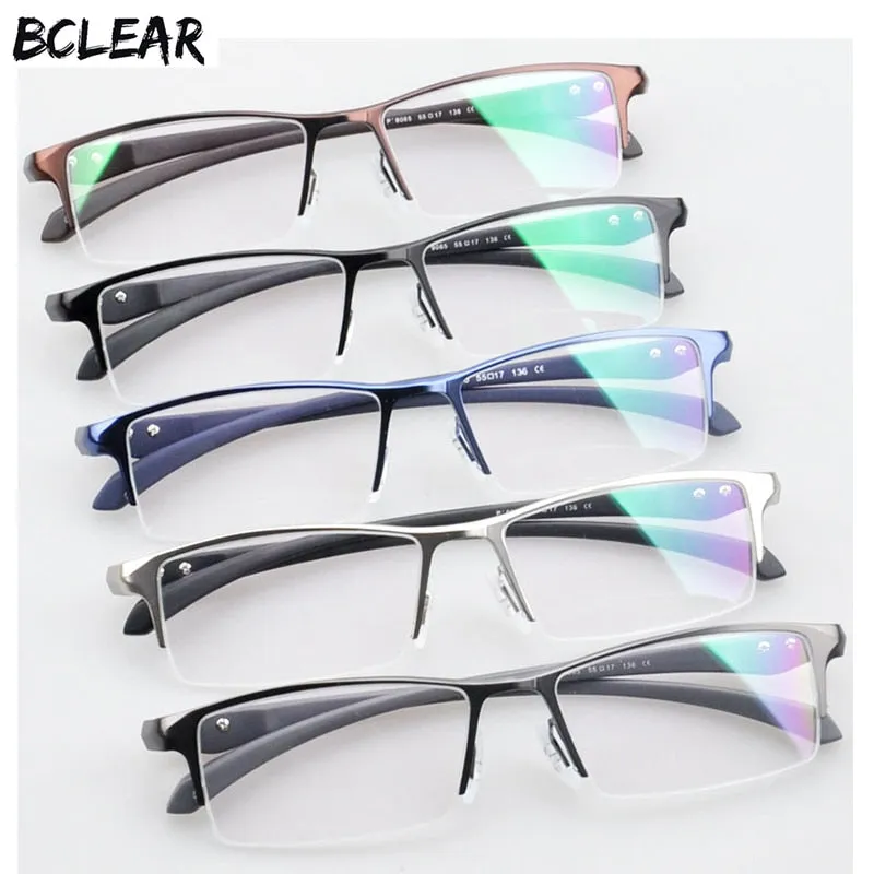 Men's Titanium Alloy Frame Half/Full Rim Eyeglasses 9064 9065