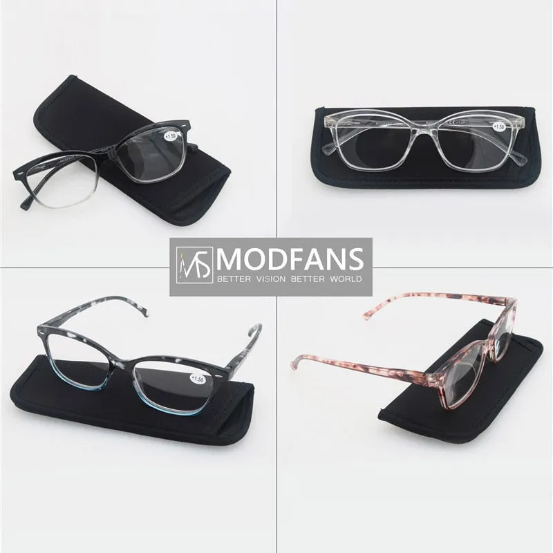 Modfans Unisex Square Polycarbonate Full Rim Reading Glasses R031 - Stylish and Durable Eyewear for All Needs