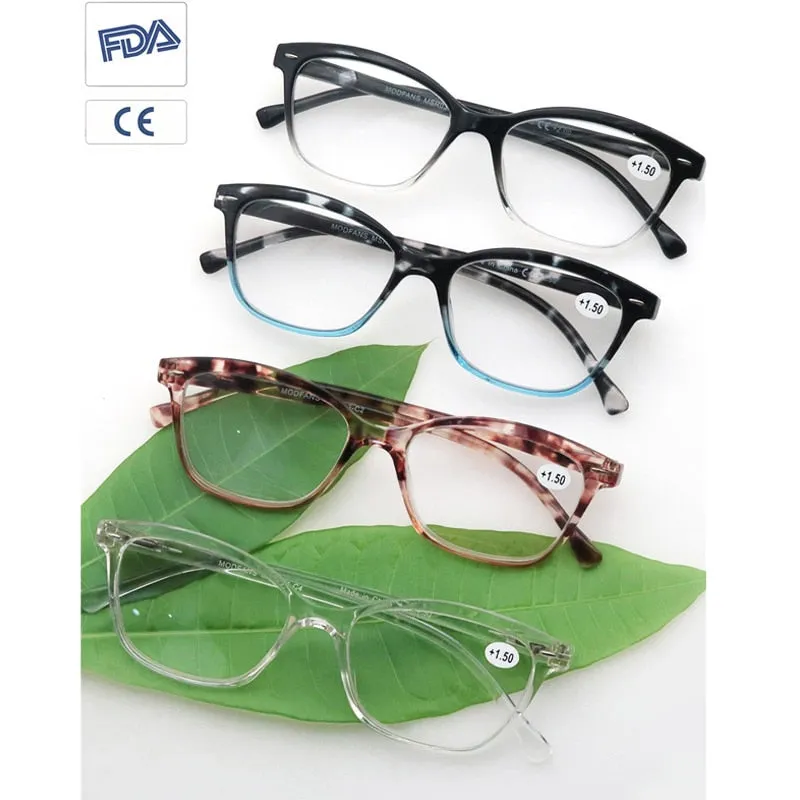 Modfans Unisex Square Polycarbonate Full Rim Reading Glasses R031 - Stylish and Durable Eyewear for All Needs