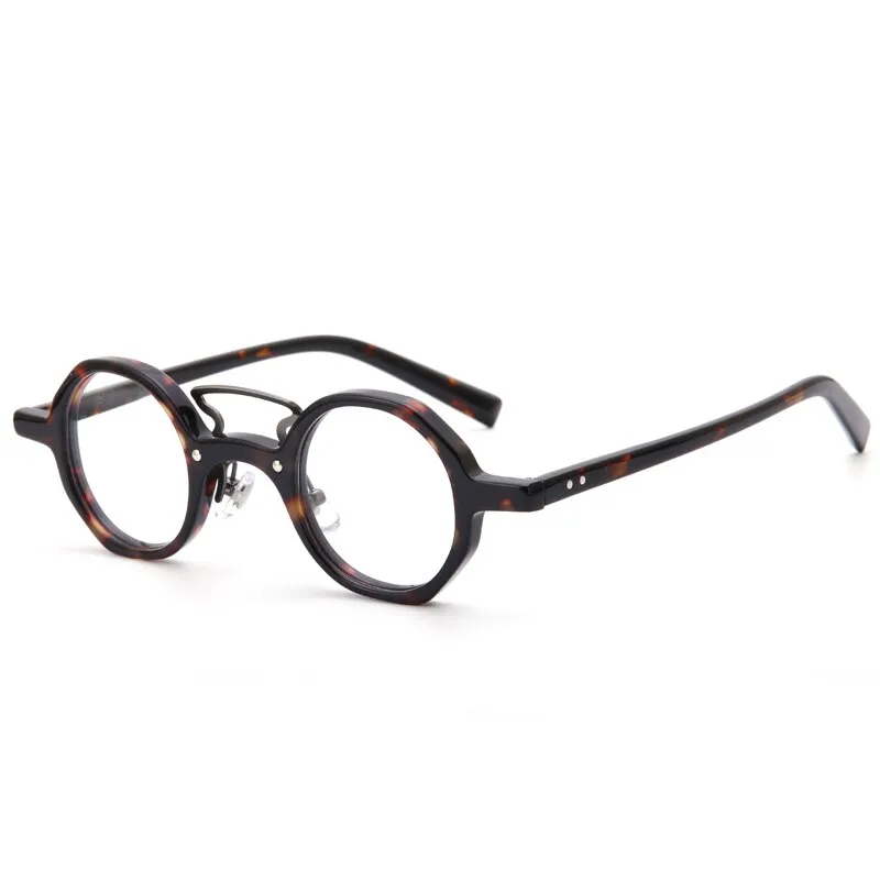 Muzz Men's Full Rim Round Double Bridge Acetate Frame Eyeglasses W3109V