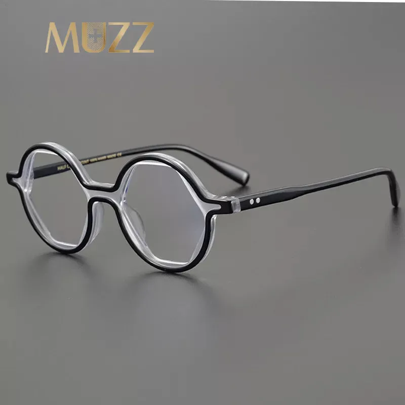 Muzz Unisex Full Rim Round Acetate Eyeglasses Es08