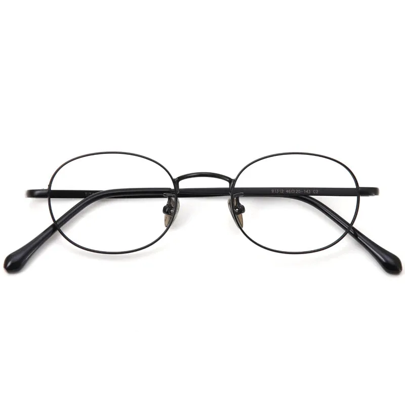 Muzz Unisex Full Rim Round Titanium Alloy Eyeglasses 91312