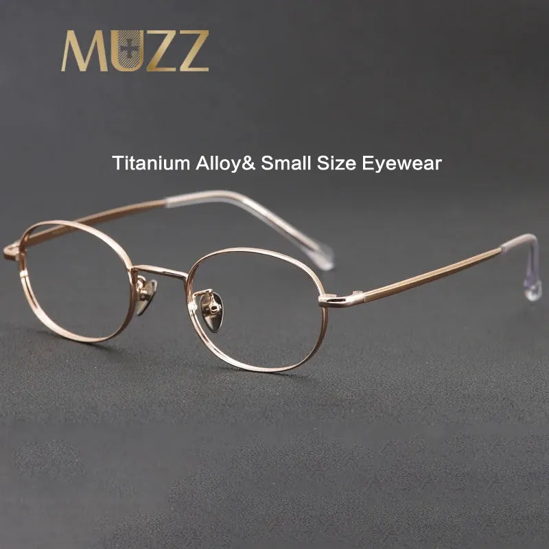 Muzz Unisex Full Rim Round Titanium Alloy Eyeglasses 91312