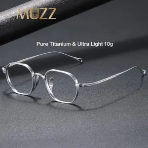 Muzz Unisex Full Rim Square Round Titanium Acetate Frame Eyeglasses 9917