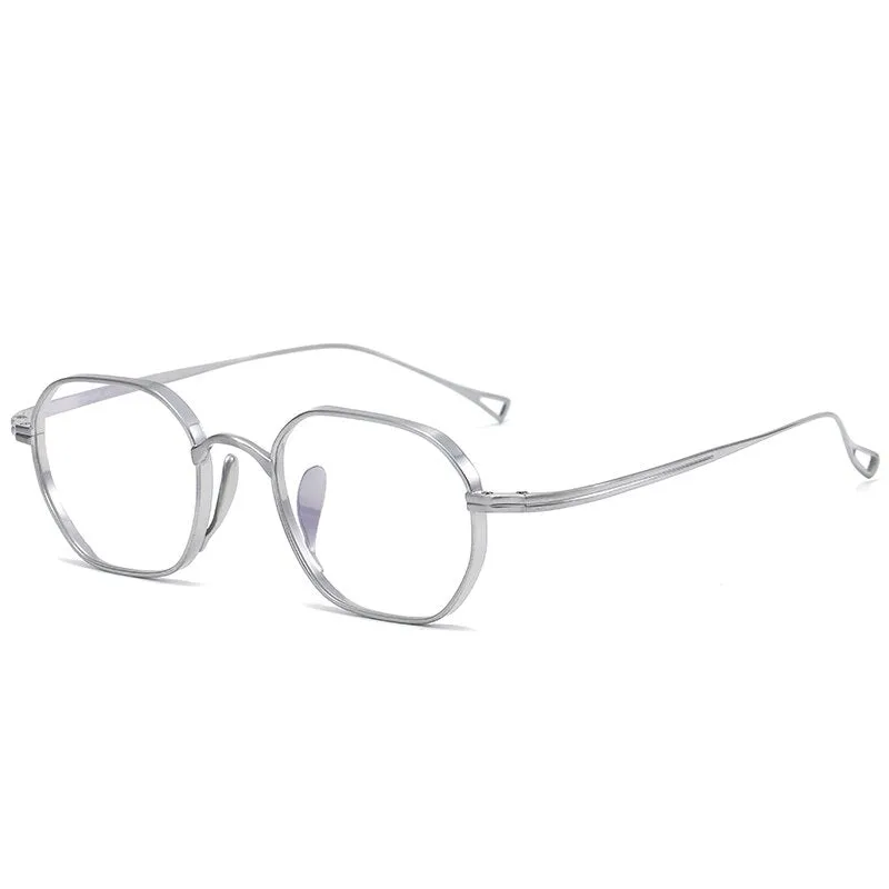 Muzz Unisex Full Rim Square Round Titanium Acetate Frame Eyeglasses 9917