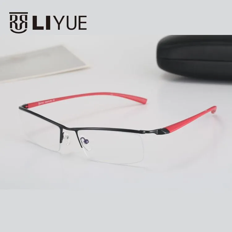 Oveliness Men's Semi Rim Square Alloy Eyeglasses 8199