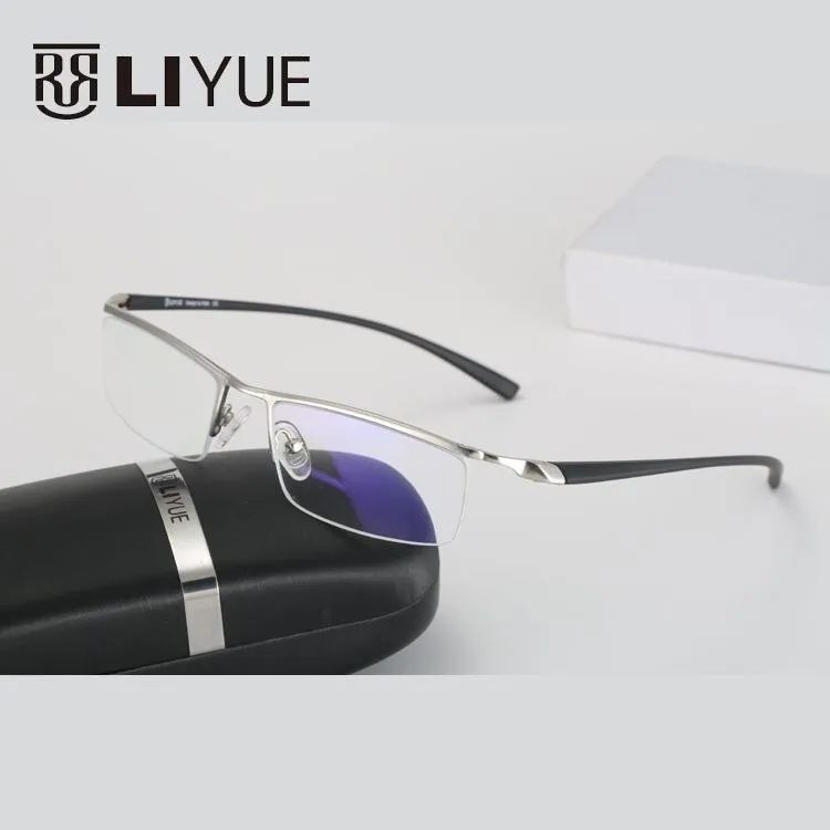 Oveliness Men's Semi Rim Square Alloy Eyeglasses 8199