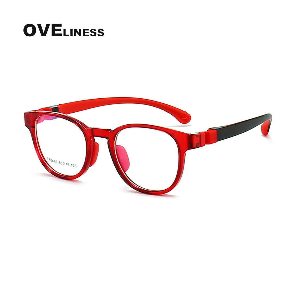 Oveliness Unisex Children's Full Rim Round Tr 90 Titanium Eyeglasses Olp09