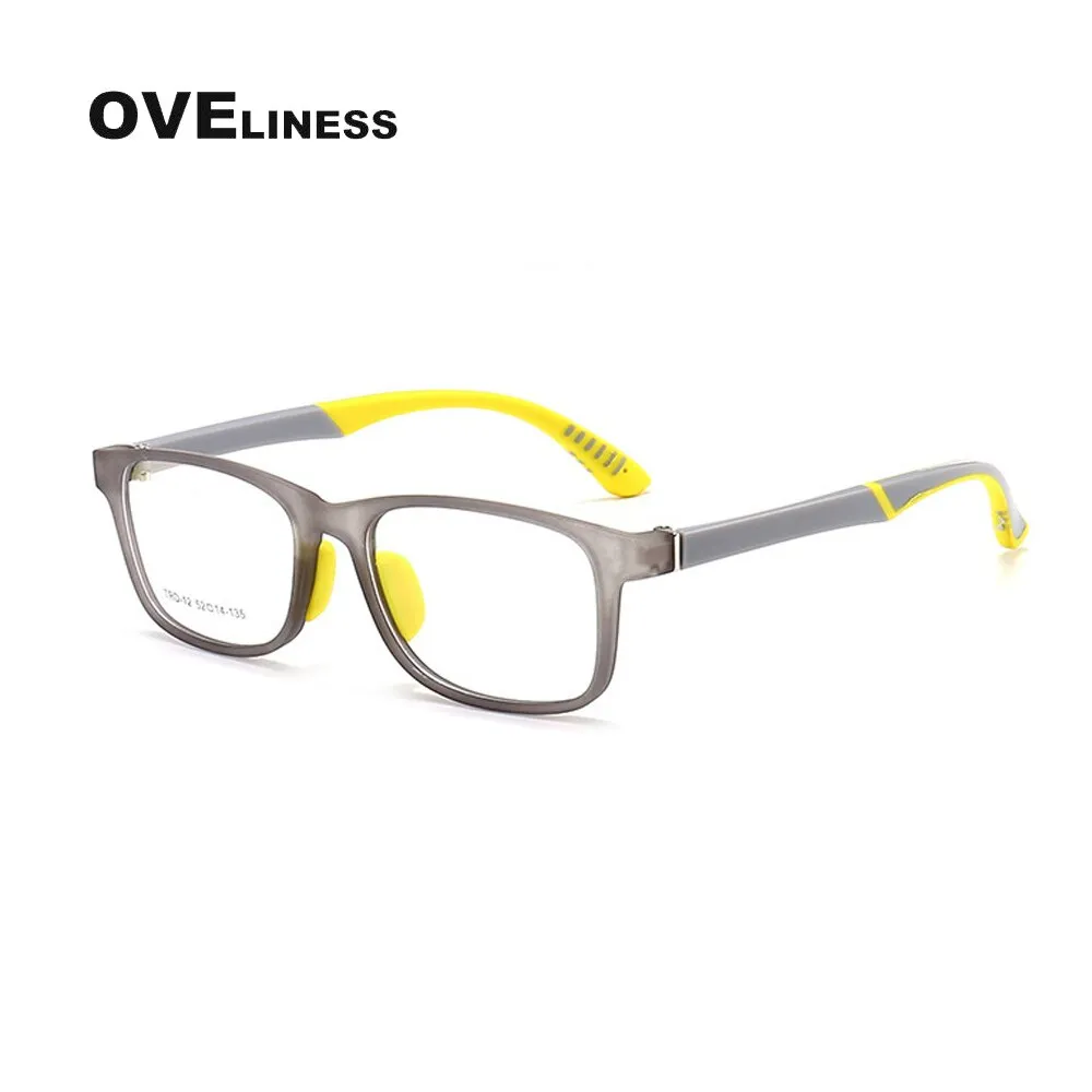 Oveliness Unisex Children's Full Rim Square Tr 90 Titanium Eyeglasses Oltrd12p