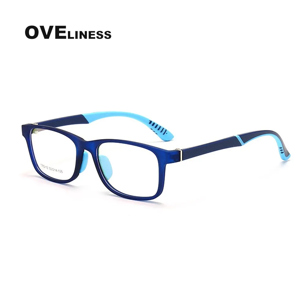 Oveliness Unisex Children's Full Rim Square Tr 90 Titanium Eyeglasses Oltrd12p