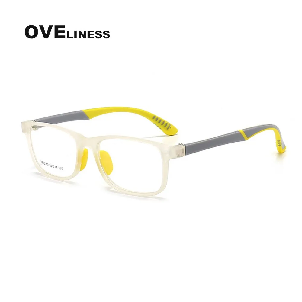 Oveliness Unisex Children's Full Rim Square Tr 90 Titanium Eyeglasses Oltrd12p