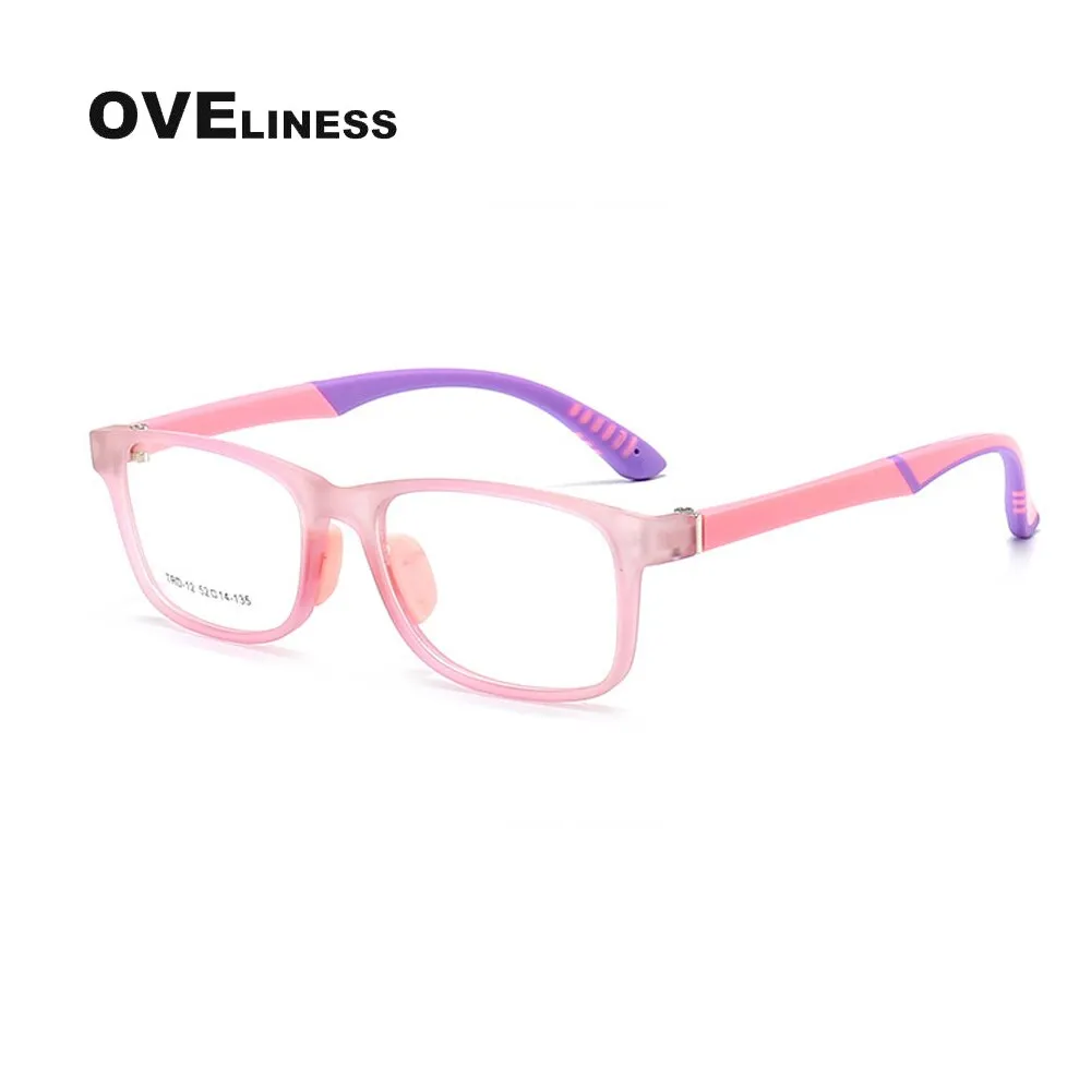 Oveliness Unisex Children's Full Rim Square Tr 90 Titanium Eyeglasses Oltrd12p