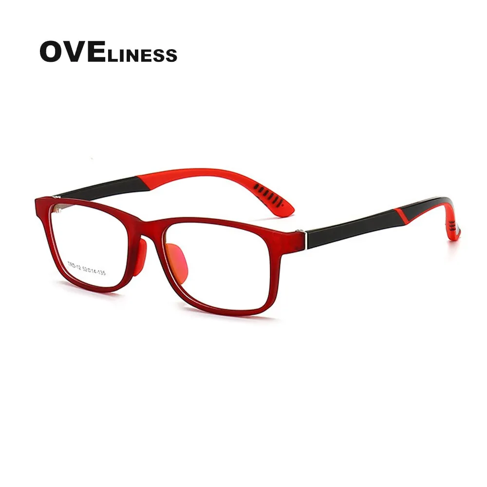 Oveliness Unisex Children's Full Rim Square Tr 90 Titanium Eyeglasses Oltrd12p