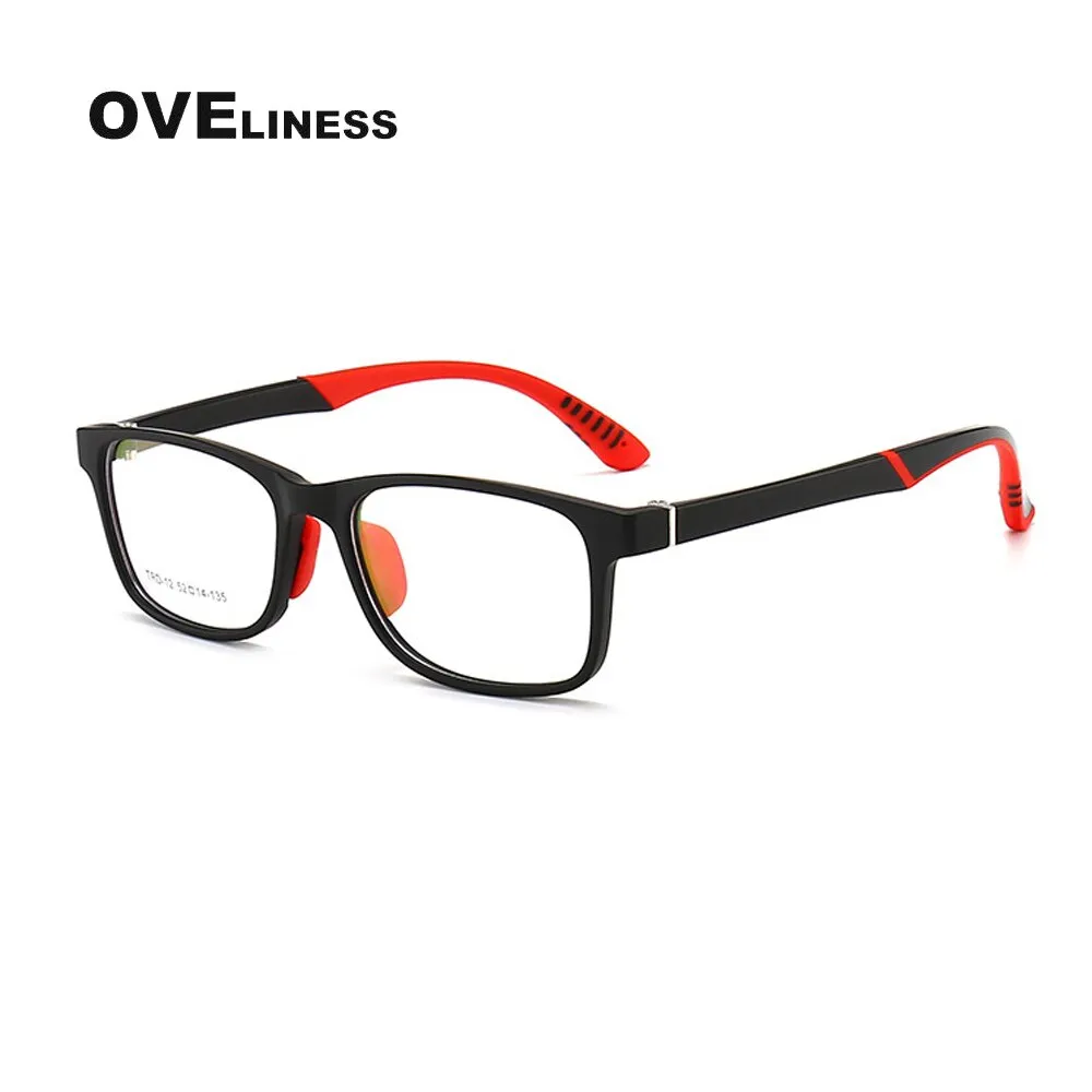 Oveliness Unisex Children's Full Rim Square Tr 90 Titanium Eyeglasses Oltrd12p