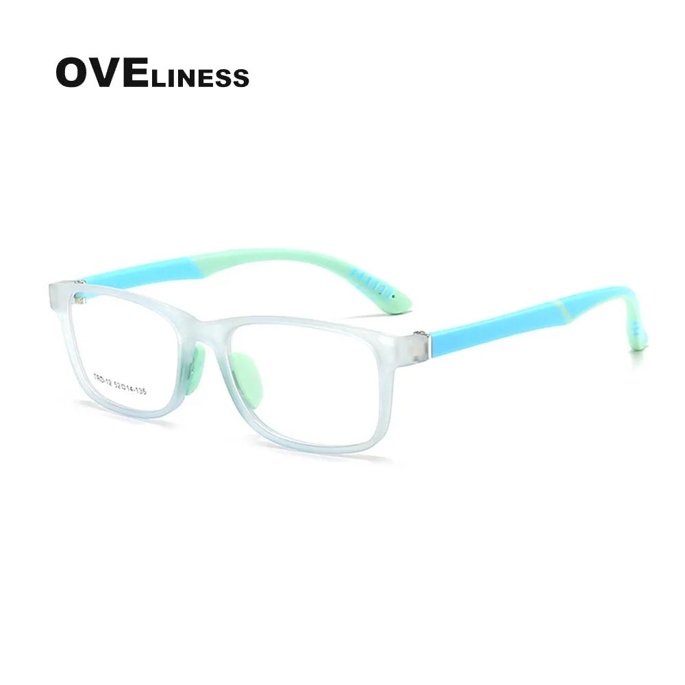 Oveliness Unisex Children's Full Rim Square Tr 90 Titanium Eyeglasses Oltrd12p