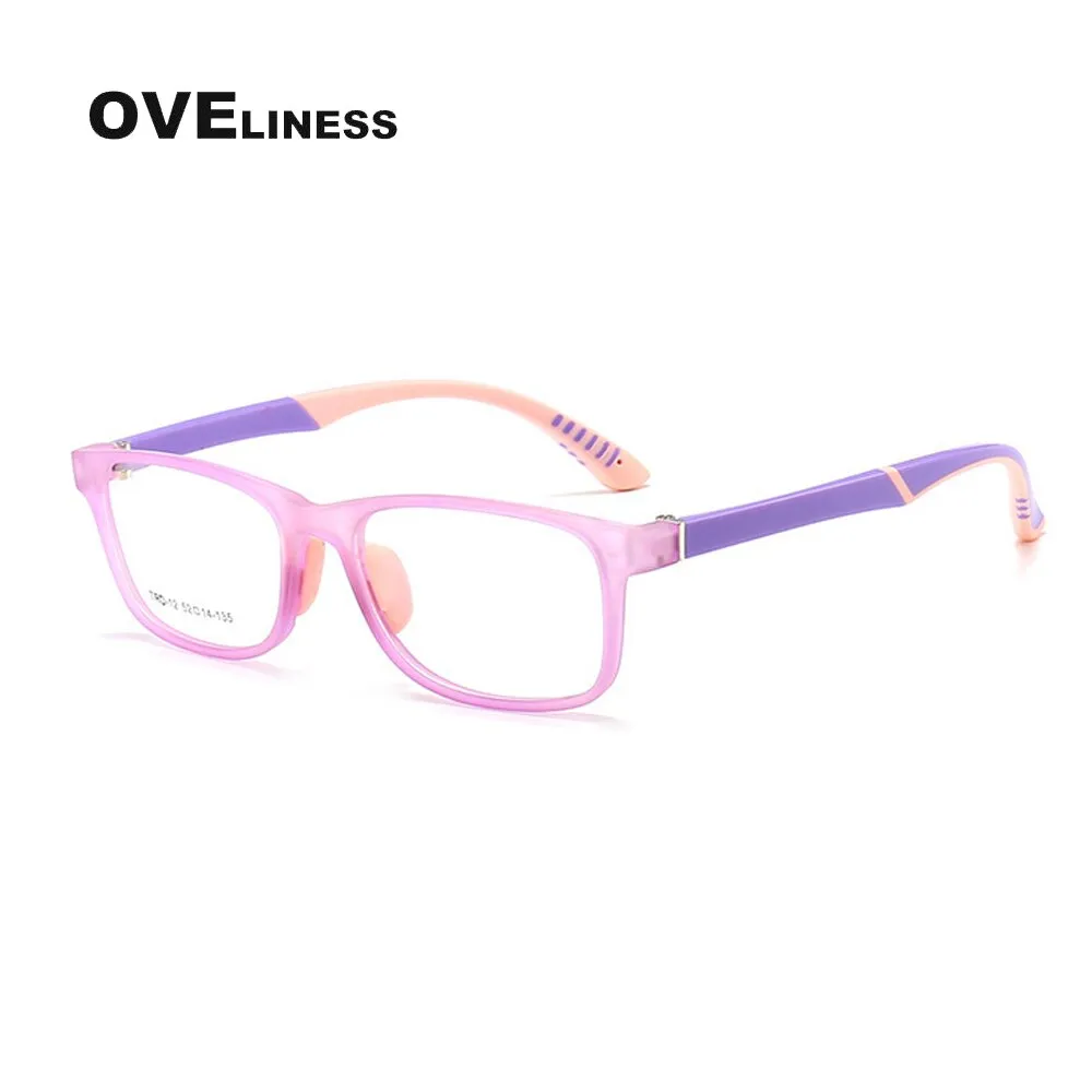 Oveliness Unisex Children's Full Rim Square Tr 90 Titanium Eyeglasses Oltrd12p