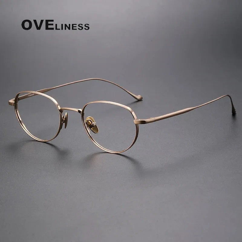 Oveliness Unisex Full Rim Oval Titanium Eyeglasses 0100