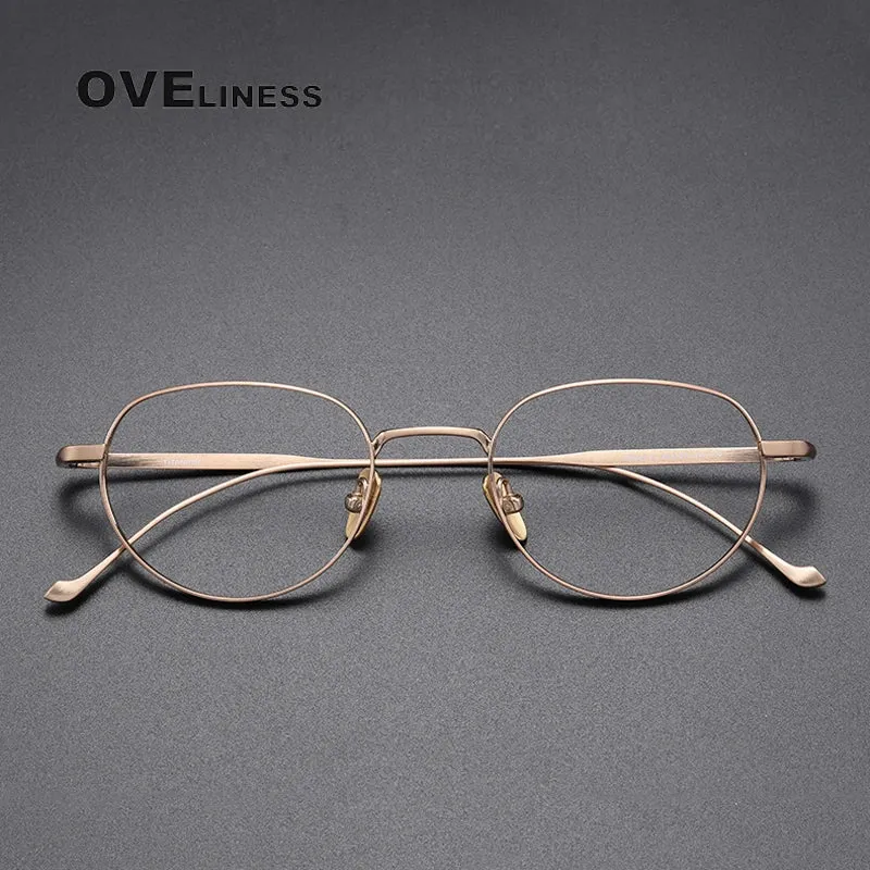 Oveliness Unisex Full Rim Oval Titanium Eyeglasses 0100