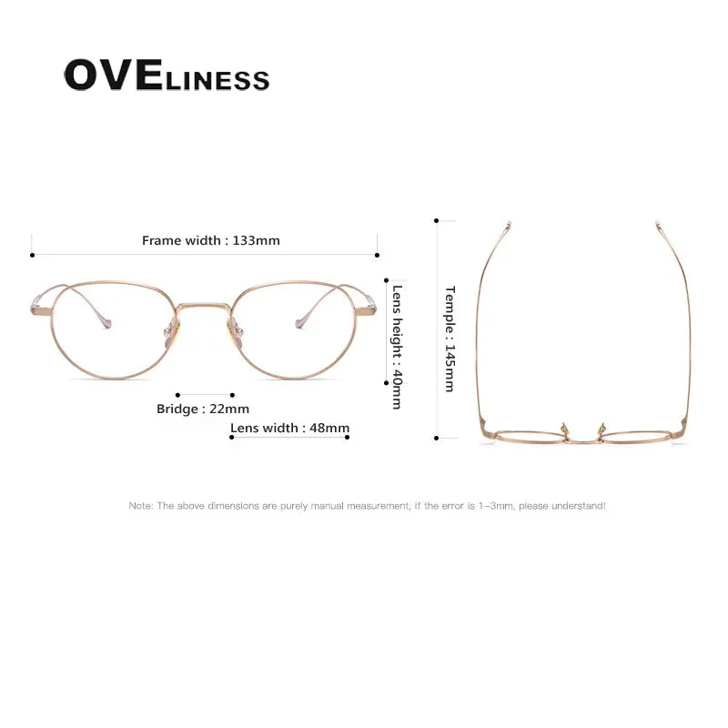 Oveliness Unisex Full Rim Oval Titanium Eyeglasses 0100