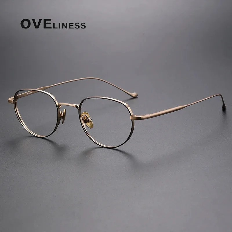 Oveliness Unisex Full Rim Oval Titanium Eyeglasses 0100