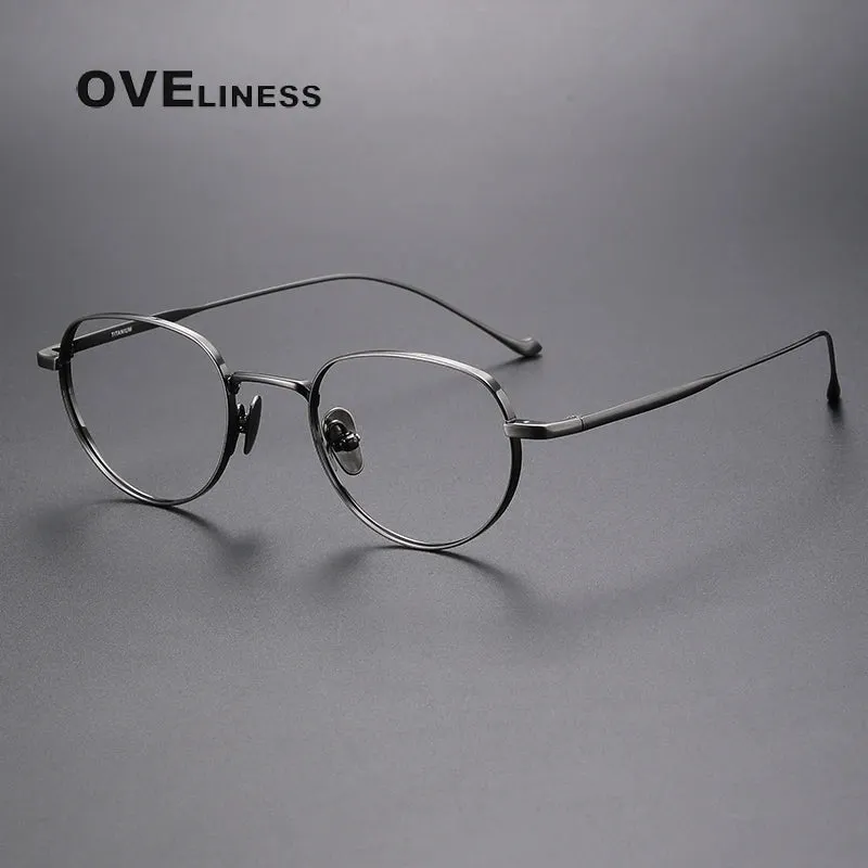 Oveliness Unisex Full Rim Oval Titanium Eyeglasses 0100