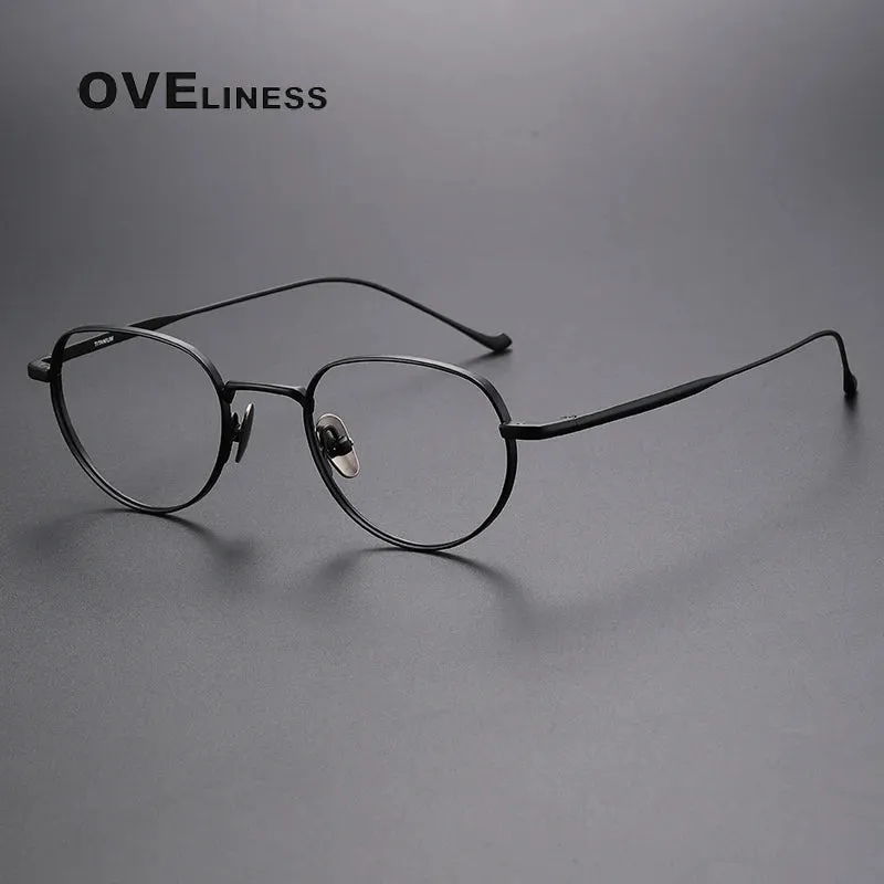 Oveliness Unisex Full Rim Oval Titanium Eyeglasses 0100