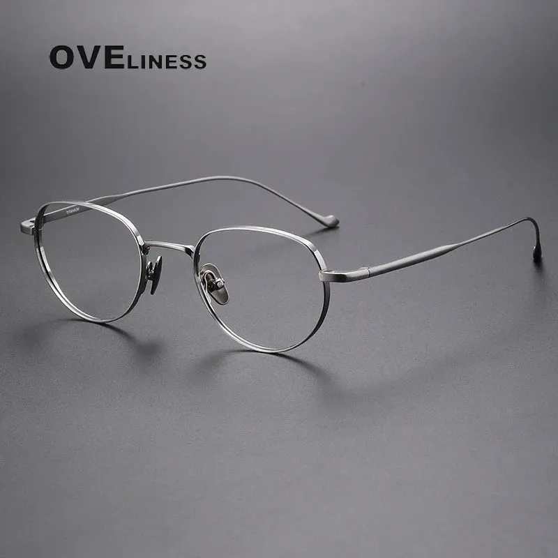 Oveliness Unisex Full Rim Oval Titanium Eyeglasses 0100