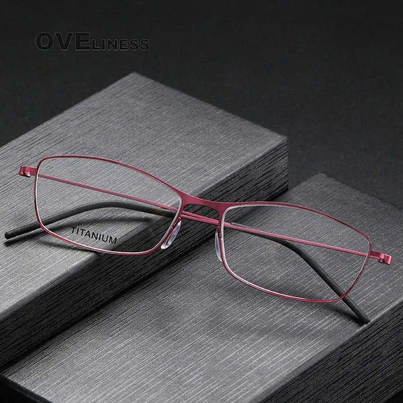 Oveliness Unisex Full Rim Rectangle Titanium Eyeglasses