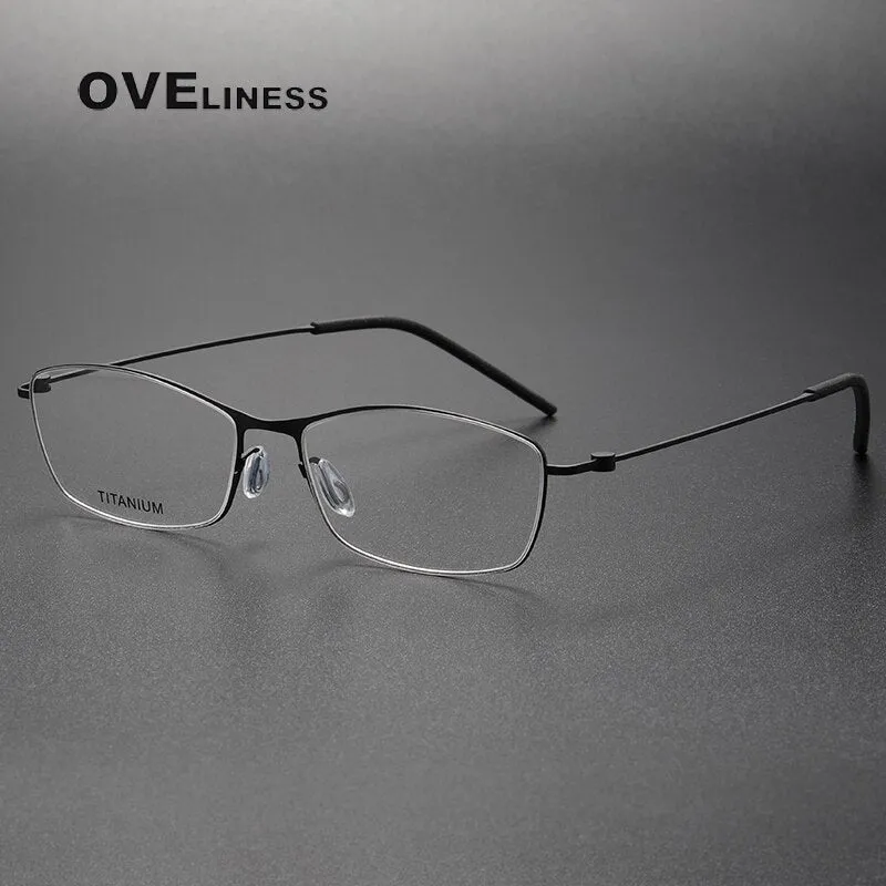 Oveliness Unisex Full Rim Rectangle Titanium Eyeglasses