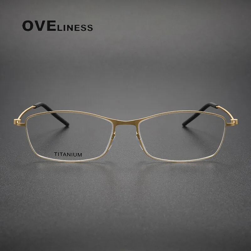 Oveliness Unisex Full Rim Rectangle Titanium Eyeglasses