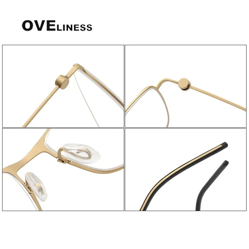 Oveliness Unisex Full Rim Rectangle Titanium Eyeglasses