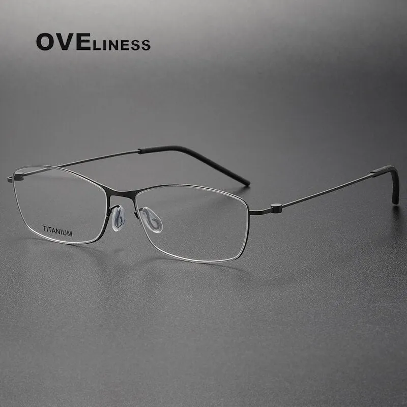 Oveliness Unisex Full Rim Rectangle Titanium Eyeglasses