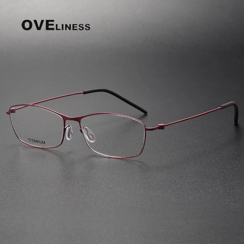 Oveliness Unisex Full Rim Rectangle Titanium Eyeglasses