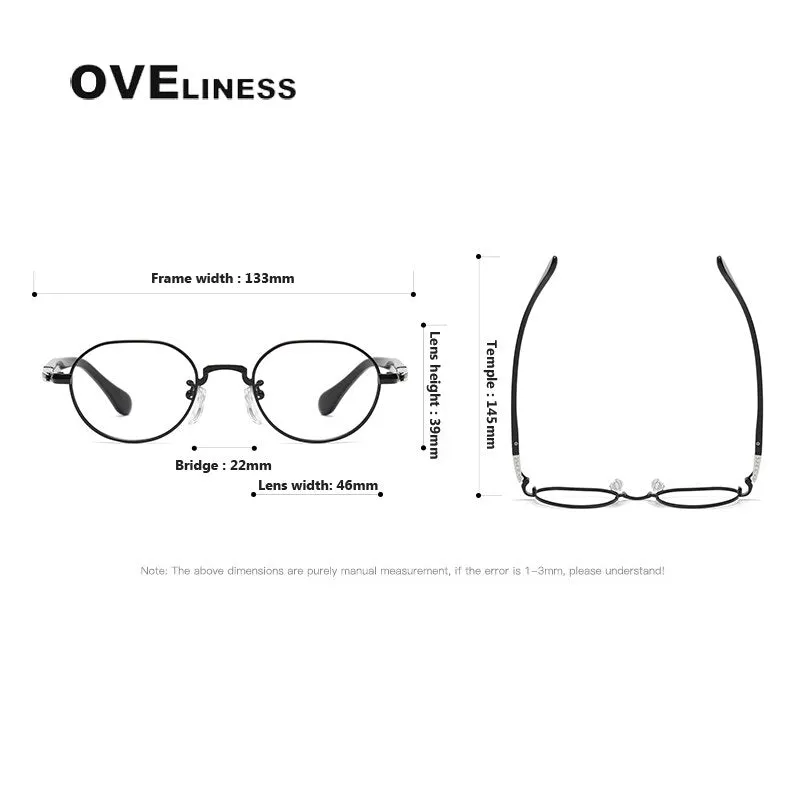 Oveliness Unisex Full Rim Square Acetate Titanium Eyeglasses Ks140