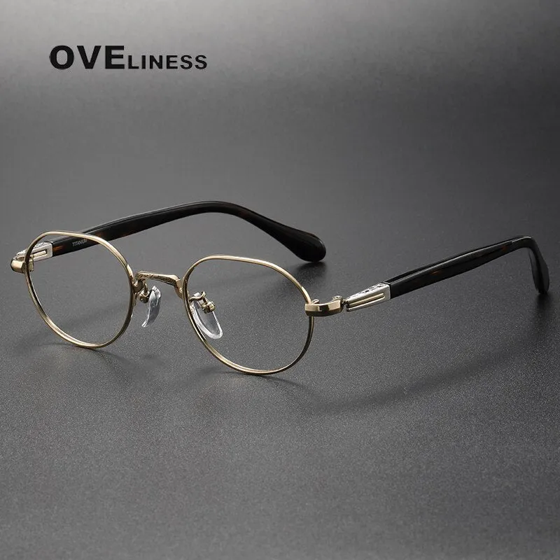 Oveliness Unisex Full Rim Square Acetate Titanium Eyeglasses Ks140