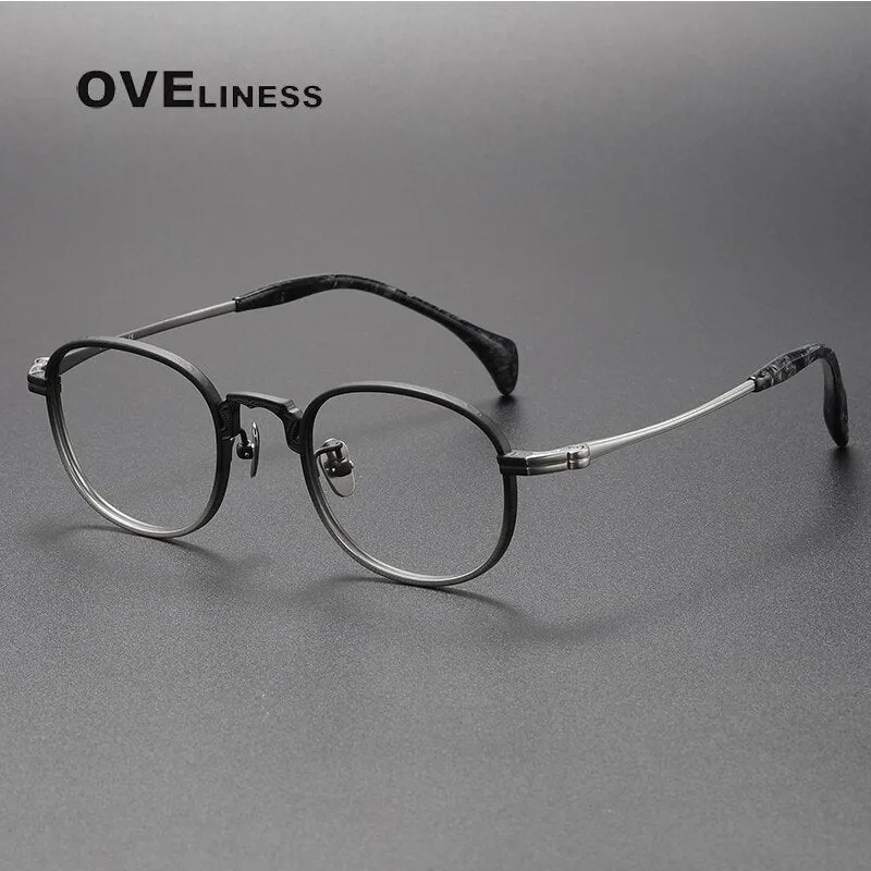 Oveliness Unisex Full Rim Square Titanium Eyeglasses 80866