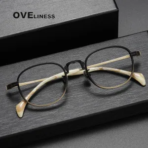 Oveliness Unisex Full Rim Square Titanium Eyeglasses 80866