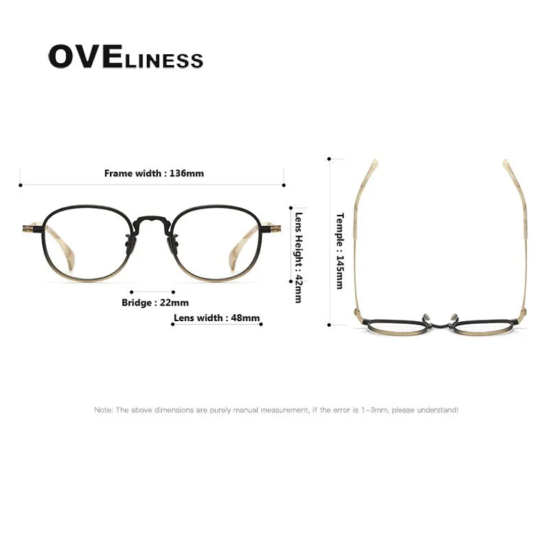 Oveliness Unisex Full Rim Square Titanium Eyeglasses 80866