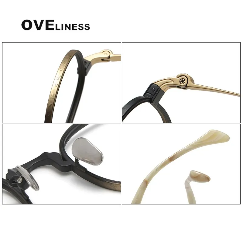 Oveliness Unisex Full Rim Square Titanium Eyeglasses 80866